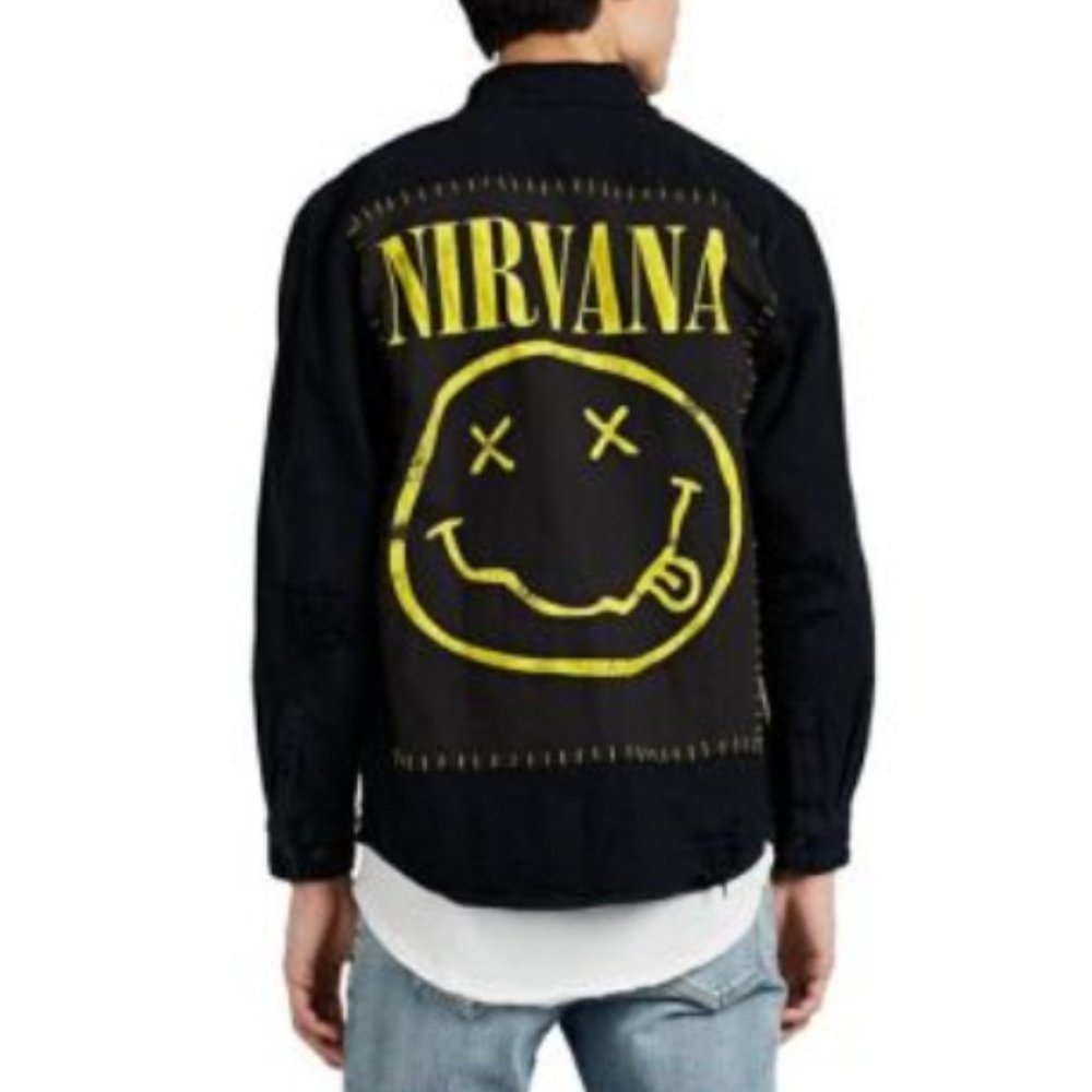 Madeworn Nirvana Patch Shirt Jacket - M - Picture 2 of 13